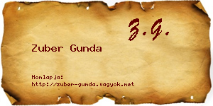 Zuber Gunda névjegykártya